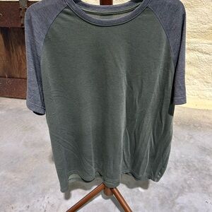 George Men's Olive and Charcoal Raglan Tee